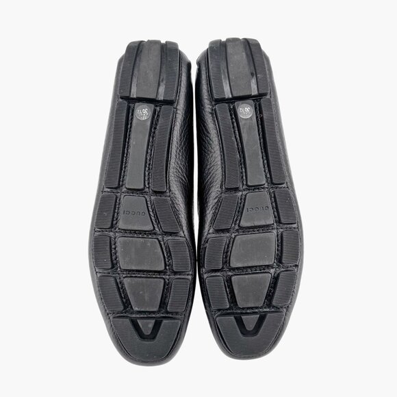 Gucci Interlocking GG Driving Loafers EU 36.5 US 6.5 Black Leather Flat Shoe - Picture 12 of 14